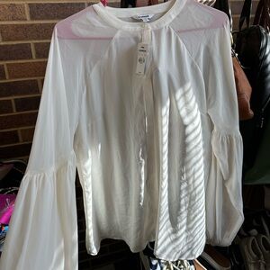 Express White Blouse - Size Large